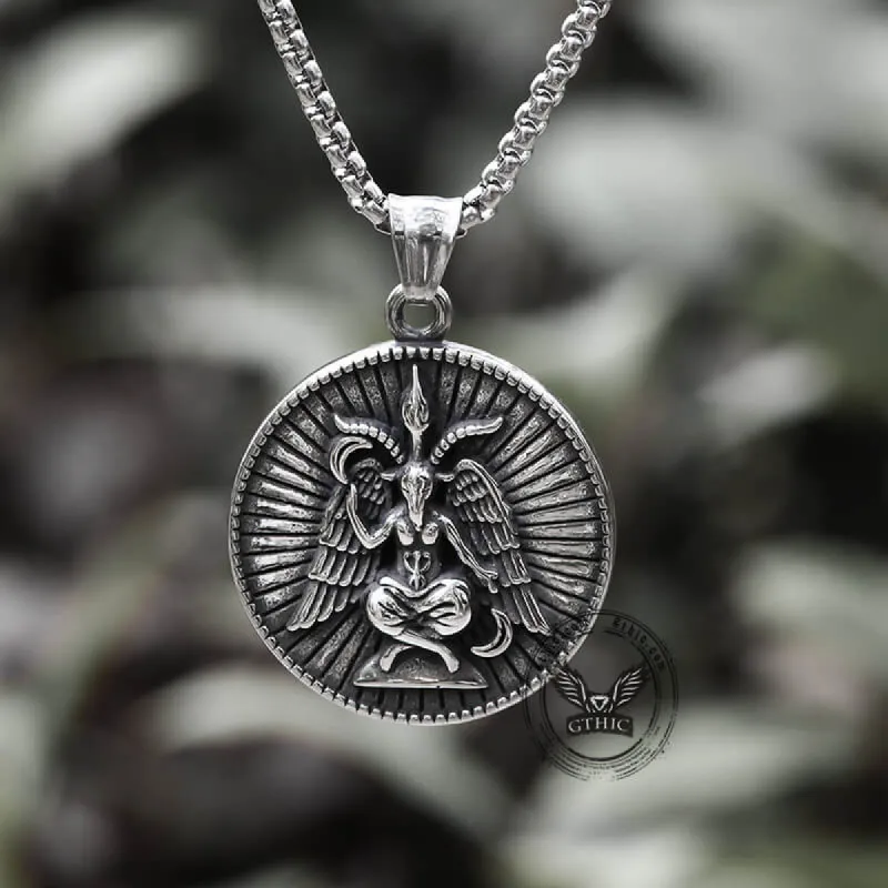 Baphomet Goat Stainless Steel Satanic Pendant sold by GTHIC