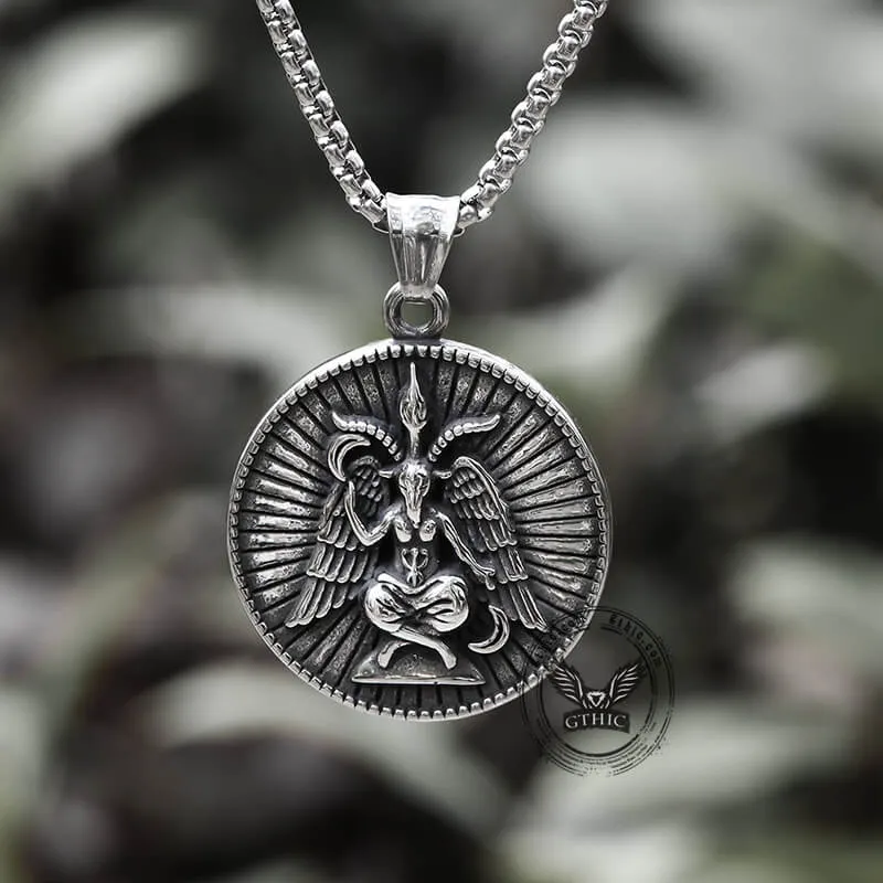 Baphomet Goat Stainless Steel Satanic Pendant sold by GTHIC