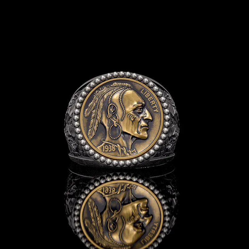 1938 Buffalo Hobo Nickel Sterling Silver Ring sold by GTHIC product image thumbnail 5