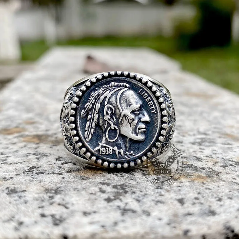 1938 Buffalo Hobo Nickel Sterling Silver Ring sold by GTHIC product image thumbnail 4