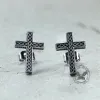 Chain Pattern Cross Stainless Steel Stud Earring sold by GTHIC