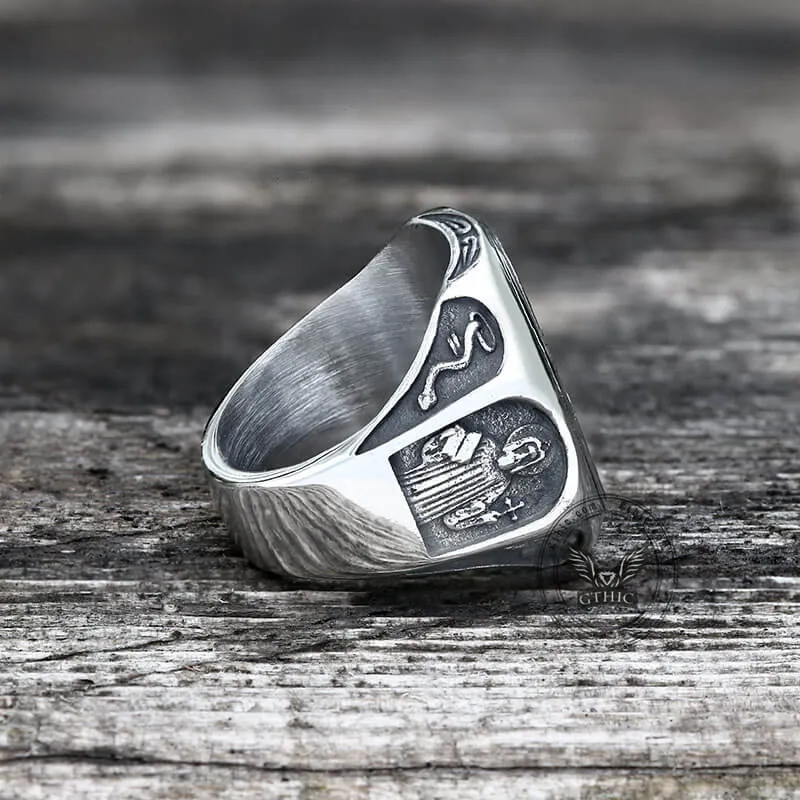 St. Benedict Medal Stainless Steel Christian Ring sold by GTHIC product image thumbnail 5