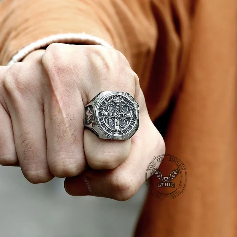 St. Benedict Medal Stainless Steel Christian Ring sold by GTHIC product image thumbnail 2