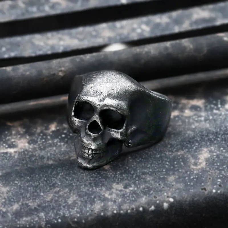 Classic Locomotive Stainless Steel Skull Ring sold by GTHIC