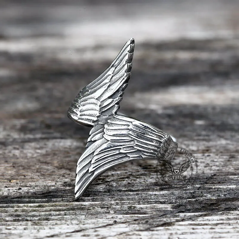 Angel Descends Wings Stainless Steel Ring sold by GTHIC product image thumbnail 3