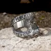 Norse Runes Thor’s Hammer Stainless Steel Ring sold by GTHIC