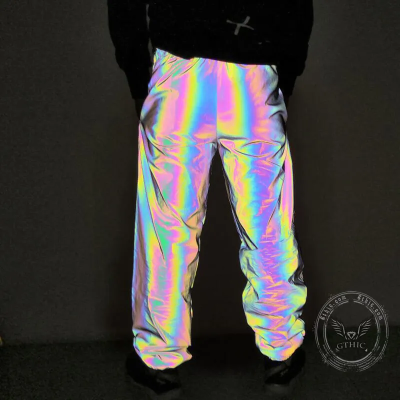Black Reflective Colorful Joggers sold by GTHIC product image thumbnail 3