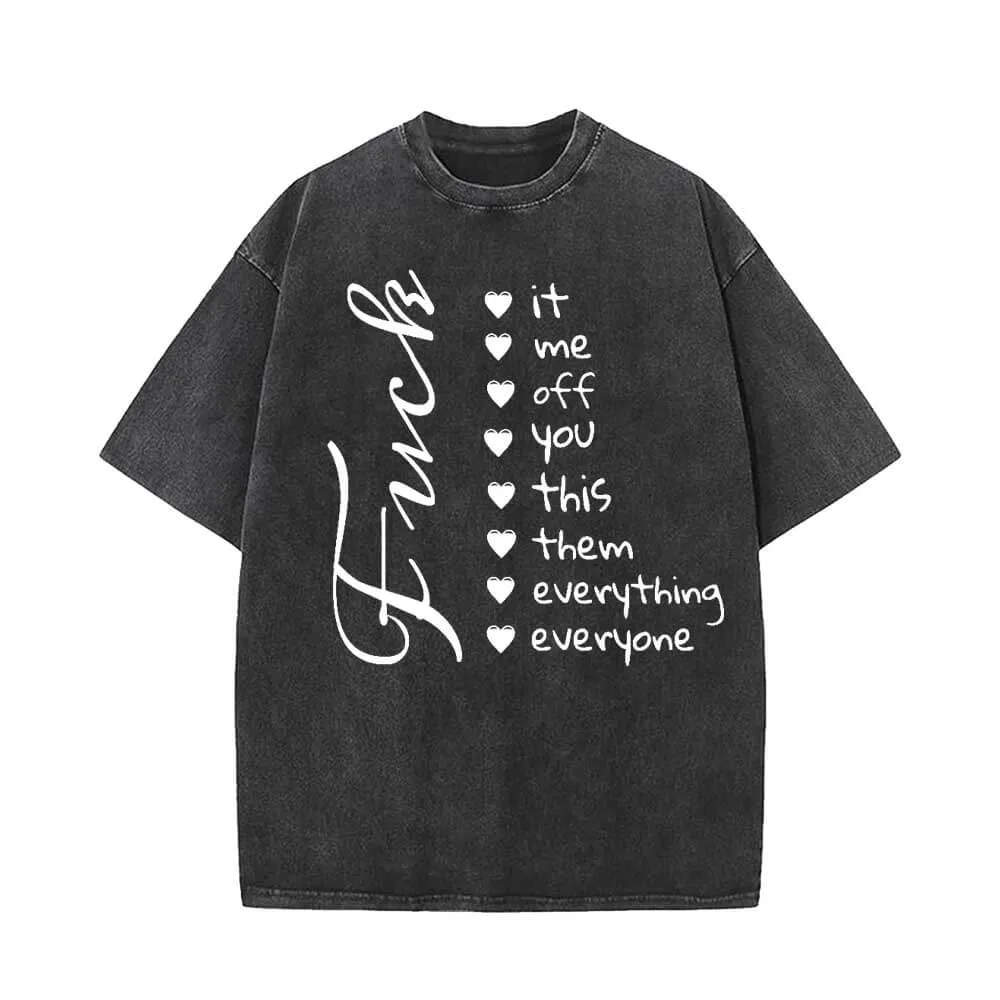 Funny Humor Print Vintage Washed T-shirt sold by GTHIC