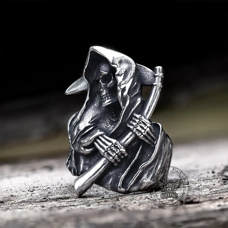 Death Reaper Stainless Steel Skull Ring sold by GTHIC product image thumbnail 3