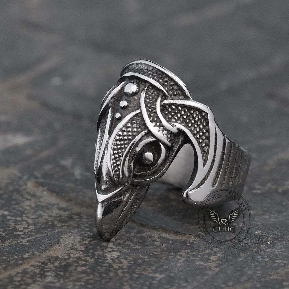 Battle Raven Stainless Steel Viking Ring sold by GTHIC product image thumbnail 4
