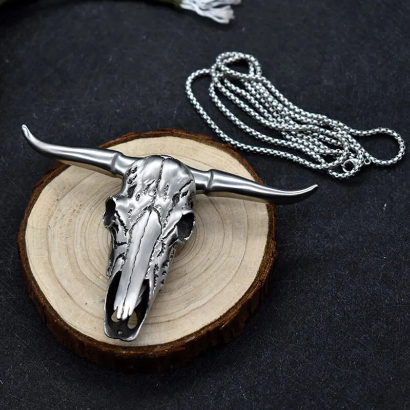 Bull Head Multi Tool Damascus Necklace sold by GTHIC