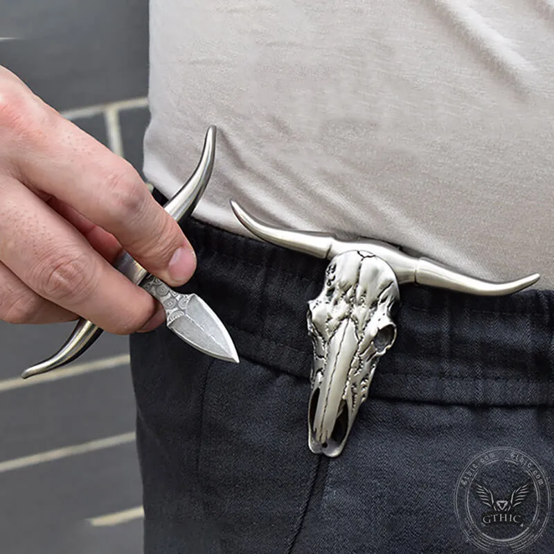 Bull Head Multi Tool Damascus Necklace sold by GTHIC product image thumbnail 3