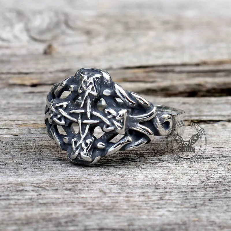 Viking Celtic Knot Stainless Steel Ring sold by GTHIC product image thumbnail 3