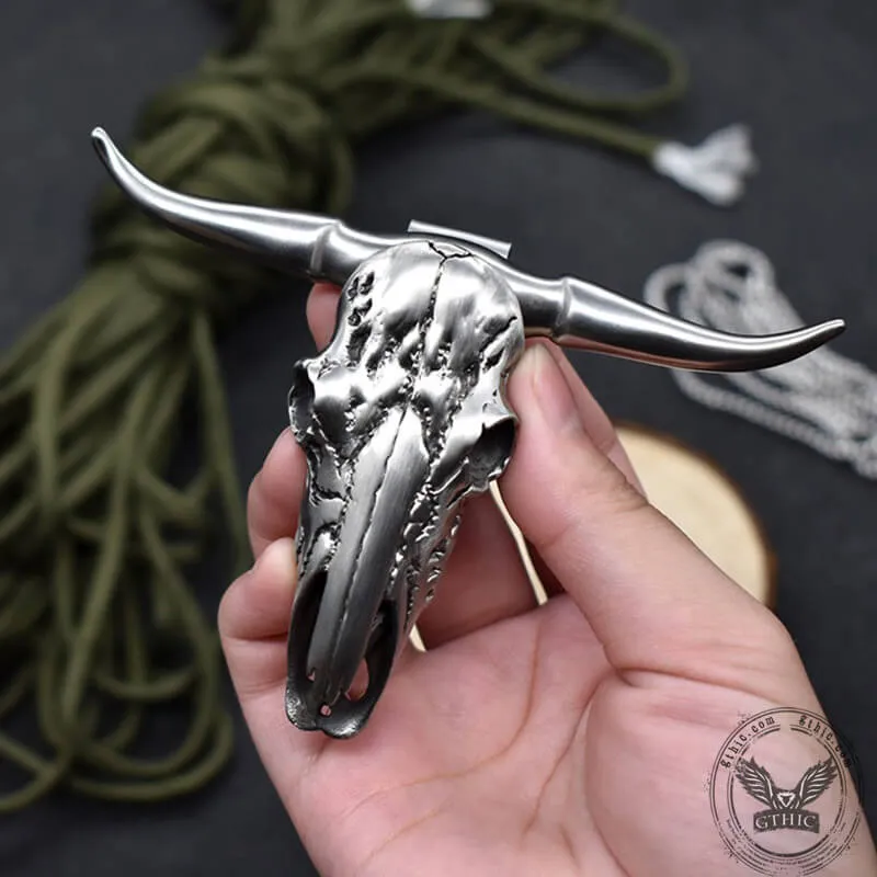 Bull Head Multi Tool Damascus Necklace sold by GTHIC product image thumbnail 5