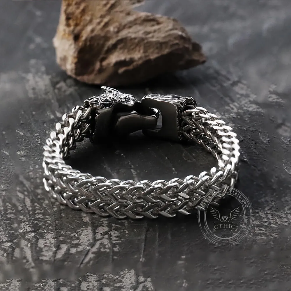 Tail-biting Wolf Stainless Steel Bracelet sold by GTHIC product image thumbnail 5