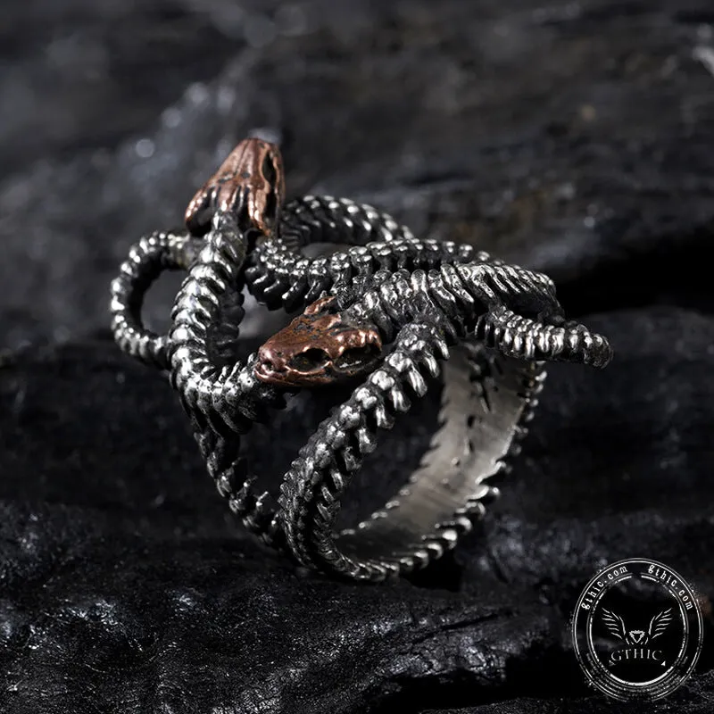 Snake Skeleton Sterling Silver Animal Ring sold by GTHIC product image thumbnail 2