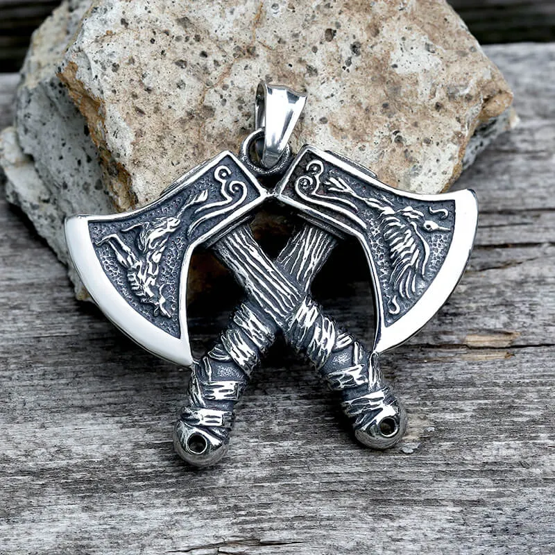 Nordic Axe Stainless Steel Viking Pendant sold by GTHIC