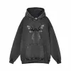 Devil Wings Gothic Bow Vintage Washed Hoodie Sweatshirt sold by GTHIC
