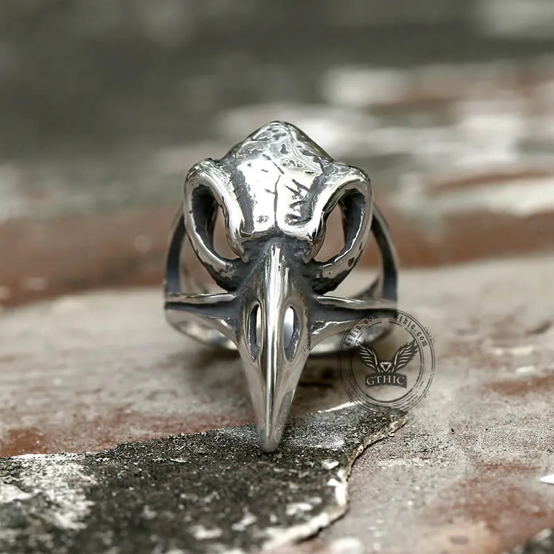 Raven Beak Skull Stainless Steel Ring sold by GTHIC product image thumbnail 3
