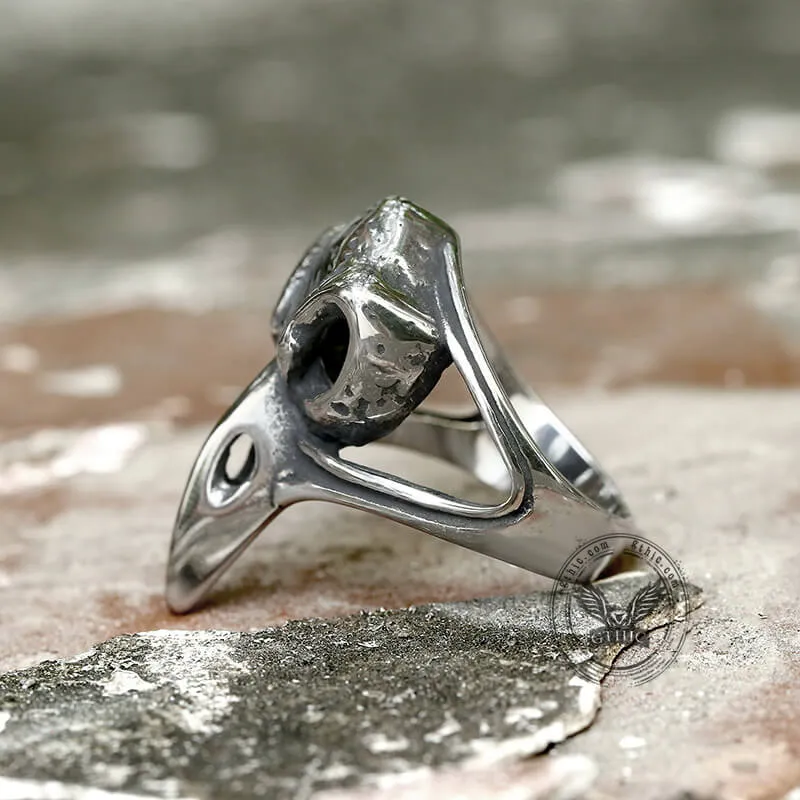 Raven Beak Skull Stainless Steel Ring sold by GTHIC product image thumbnail 5