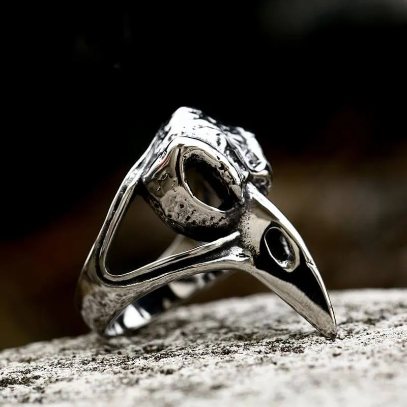 Raven Beak Skull Stainless Steel Ring sold by GTHIC
