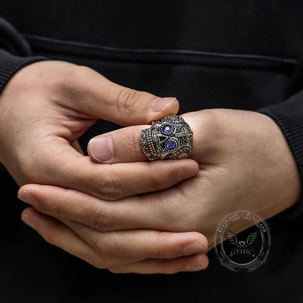 Kapala Stainless Steel Sugar Skull Ring sold by GTHIC product image thumbnail 2