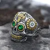 Kapala Stainless Steel Sugar Skull Ring sold by GTHIC
