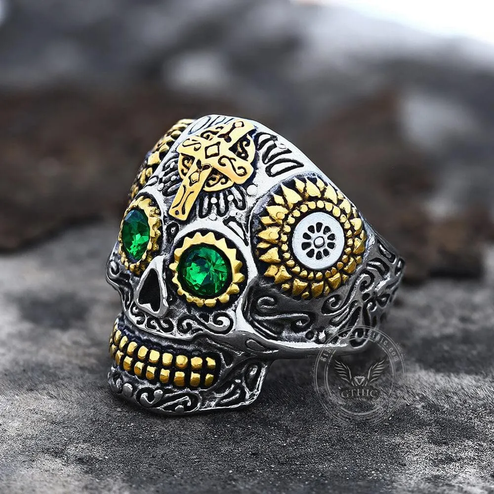 Kapala Stainless Steel Sugar Skull Ring sold by GTHIC product image thumbnail 3