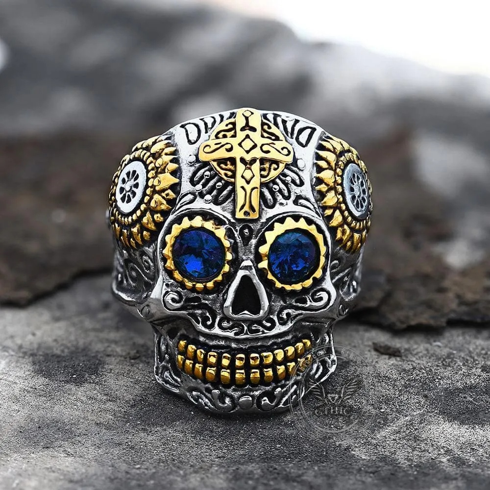 Kapala Stainless Steel Sugar Skull Ring sold by GTHIC product image thumbnail 5