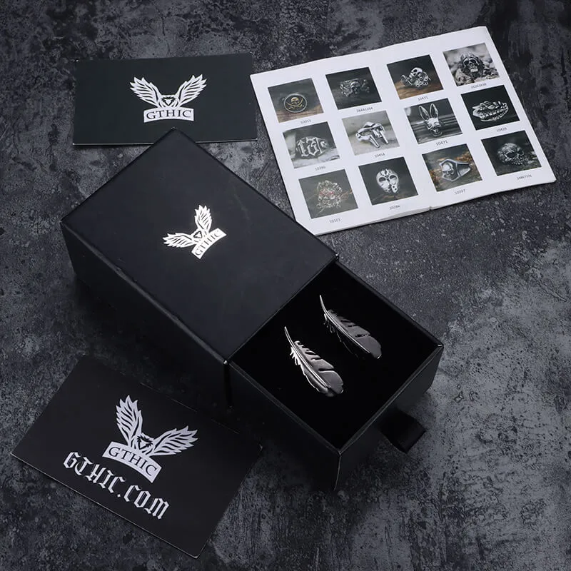 Angel Feather Brass Gothic Cufflinks sold by GTHIC product image thumbnail 5