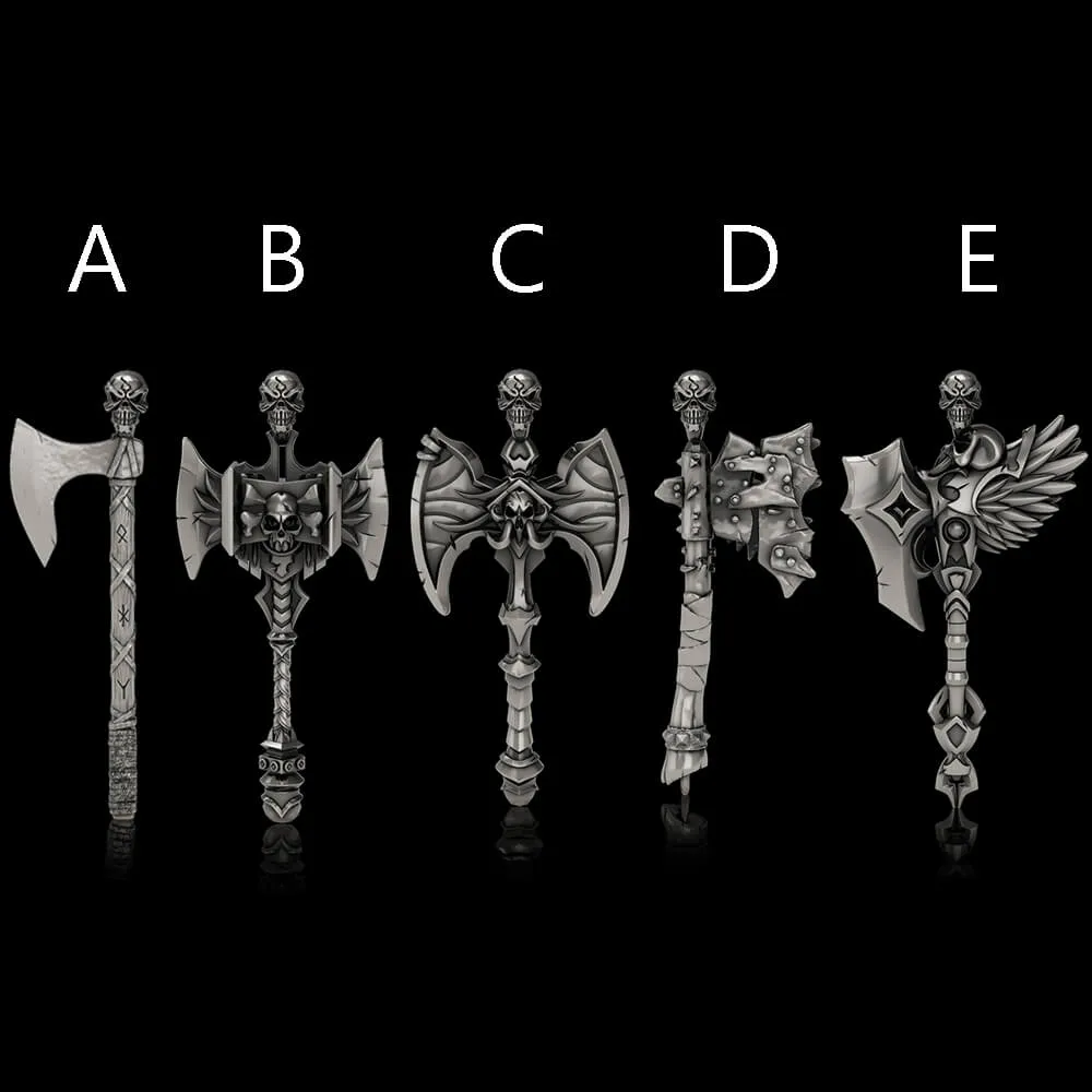 Viking Gorehowl Tomahawk Sterling Silver Skull Pendant sold by GTHIC