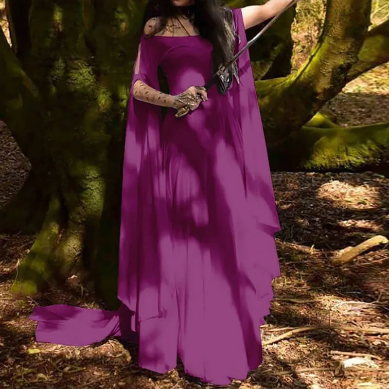 Vintage Medieval Fairy Witch Solid Color Dress sold by GTHIC product image thumbnail 4