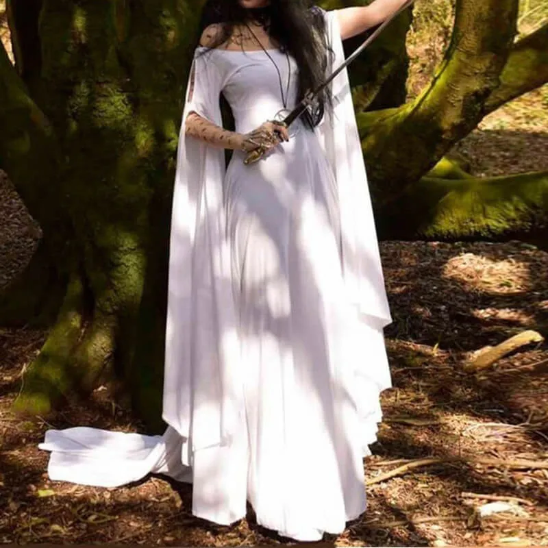 Vintage Medieval Fairy Witch Solid Color Dress sold by GTHIC product image thumbnail 2