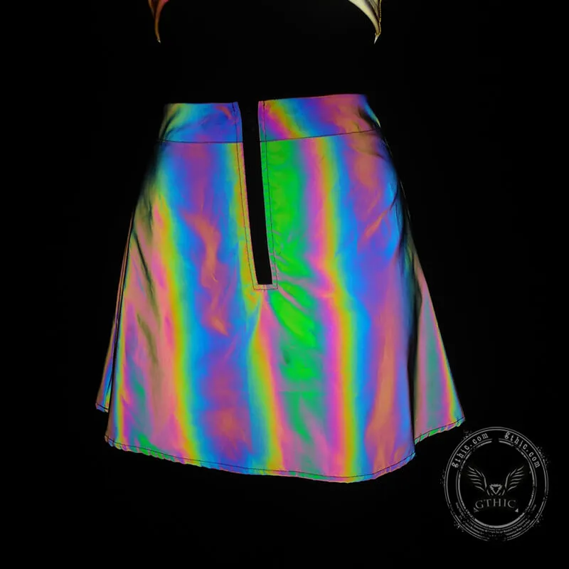 Hot Girl Reflective Crop Top And Skirt sold by GTHIC product image thumbnail 5