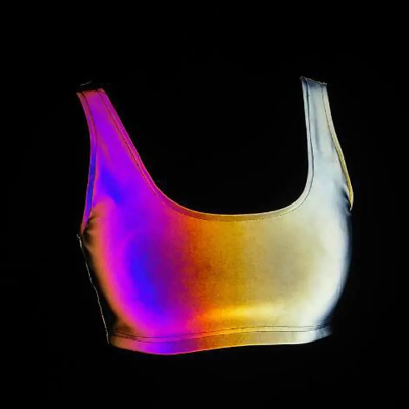 Hot Girl Reflective Crop Top And Skirt sold by GTHIC product image thumbnail 3