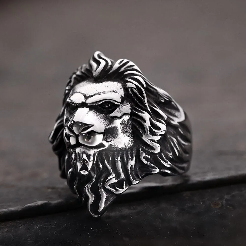 Baroque Lion Stainless Steel Ring sold by GTHIC