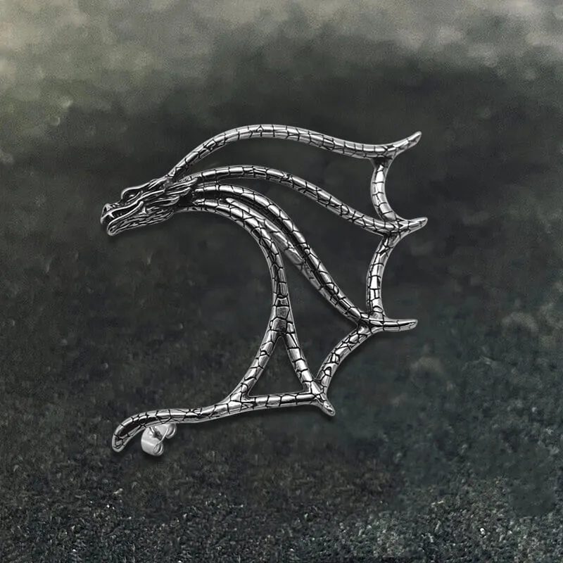 Evil Dragon Stainless Steel Ear Cuff Earrings sold by GTHIC product image thumbnail 3
