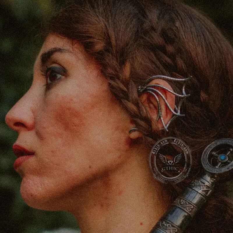 Evil Dragon Stainless Steel Ear Cuff Earrings sold by GTHIC product image thumbnail 2