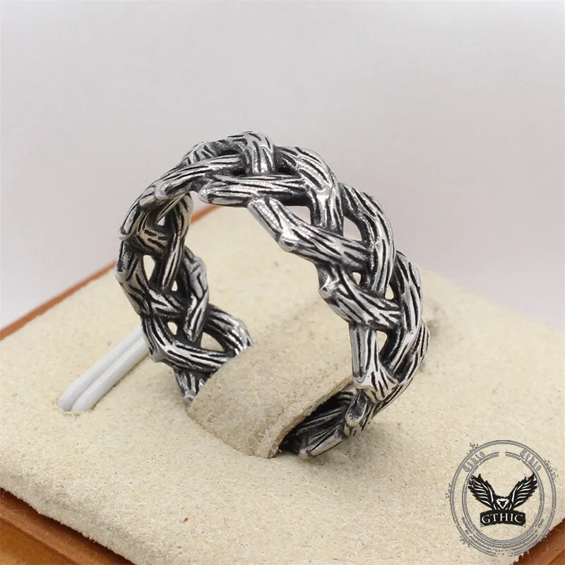 Vintage Braided Celtic Knot Stainless Steel Ring sold by GTHIC product image thumbnail 4