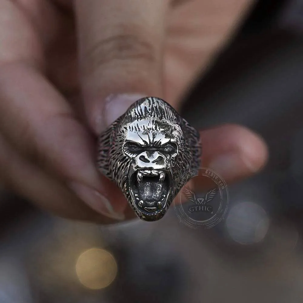 Wild Gorilla Stainless Steel Beast Ring sold by GTHIC product image thumbnail 5