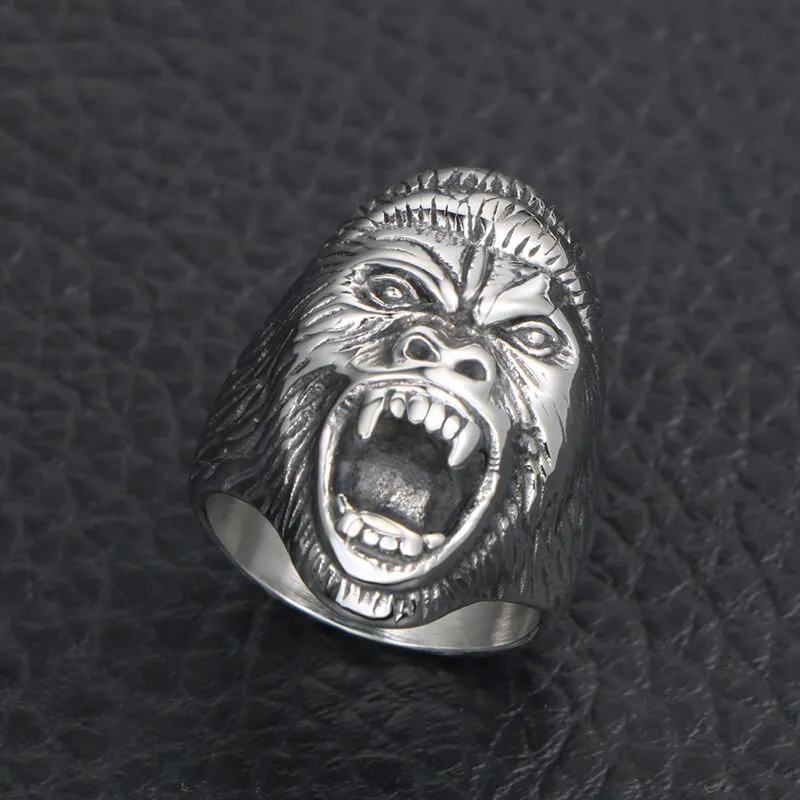 Wild Gorilla Stainless Steel Beast Ring sold by GTHIC product image thumbnail 4