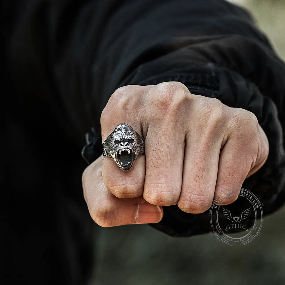 Wild Gorilla Stainless Steel Beast Ring sold by GTHIC product image thumbnail 2