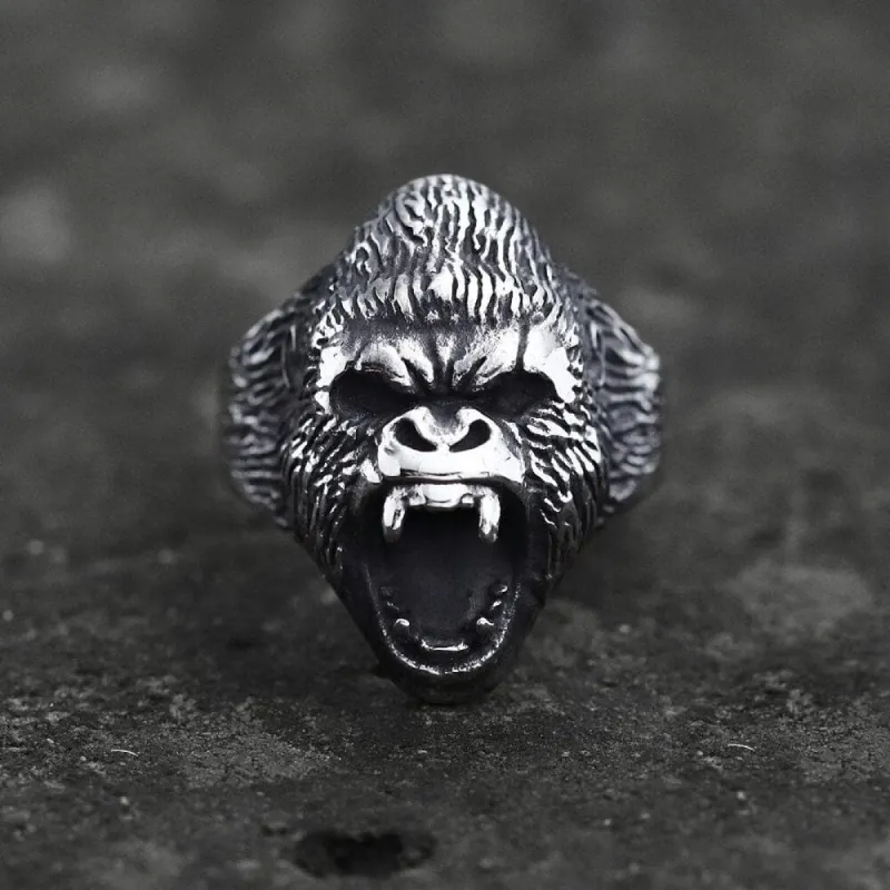Wild Gorilla Stainless Steel Beast Ring sold by GTHIC