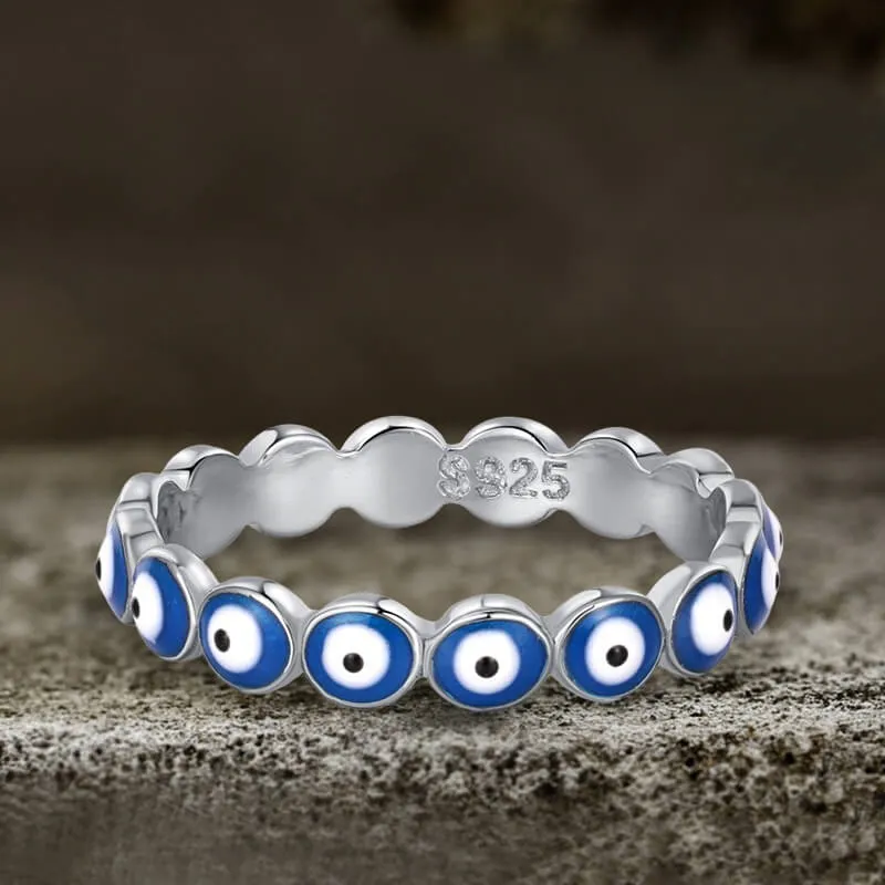 Evil Eye Sterling Silver Women Ring sold by GTHIC
