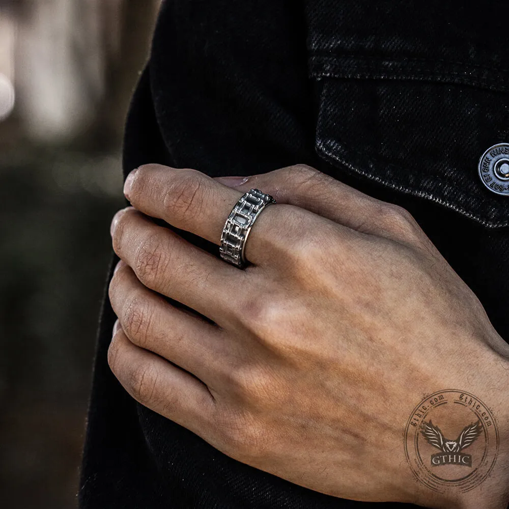 Vintage Motorcycle Chain Stainless Steel Spinner Ring sold by GTHIC product image thumbnail 2