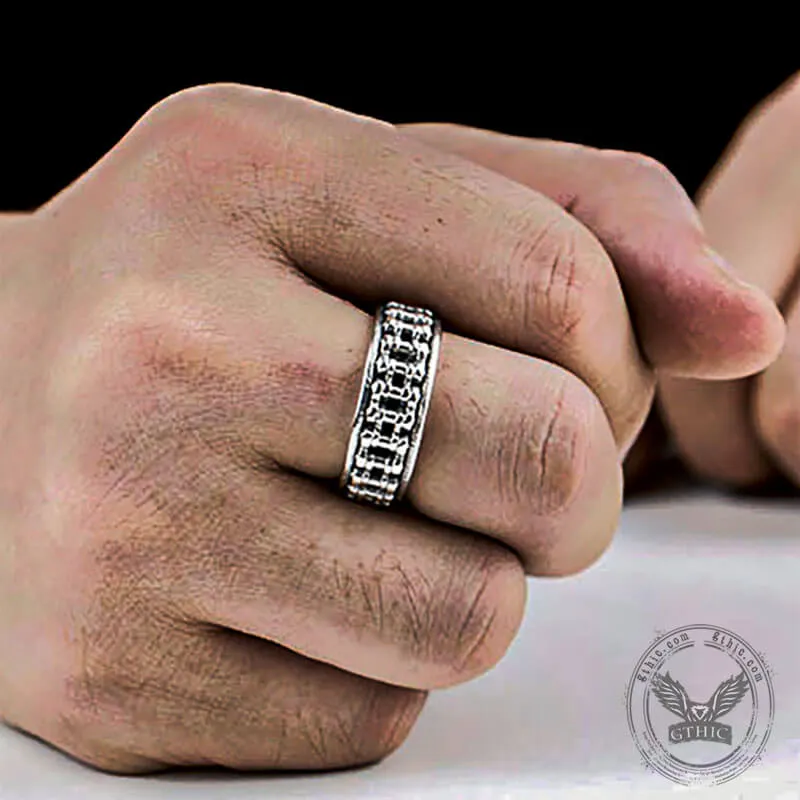 Vintage Motorcycle Chain Stainless Steel Spinner Ring sold by GTHIC product image thumbnail 5