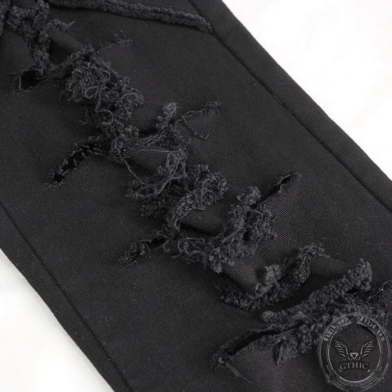 Punk Lace Up Ripped Men's Pants sold by GTHIC product image thumbnail 4