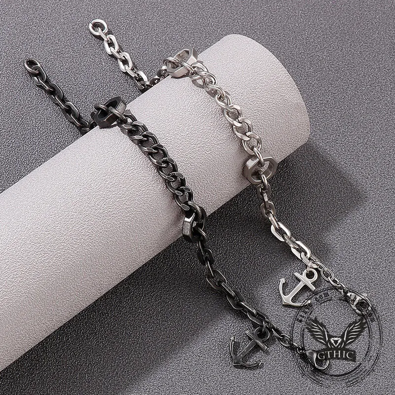 Punk Anchor Stainless Steel Chain Marine Bracelet sold by GTHIC product image thumbnail 4