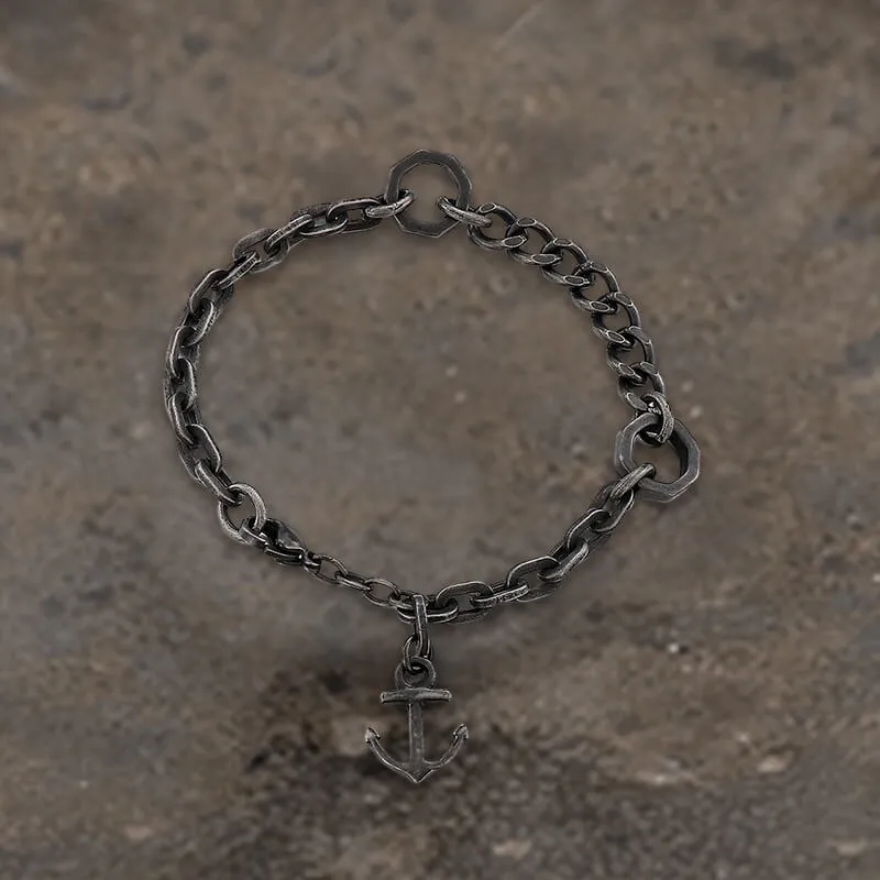 Punk Anchor Stainless Steel Chain Marine Bracelet sold by GTHIC product image thumbnail 3