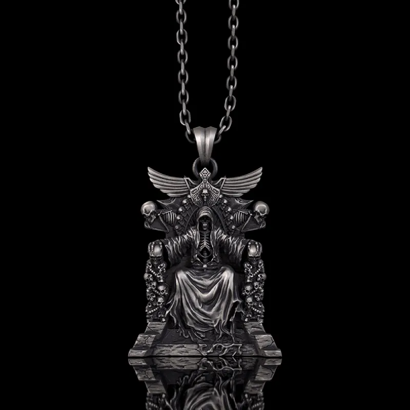 Death Regal Throne Sterling Silver Pendant sold by GTHIC